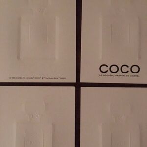 8 CHANEL  Vintage Embossed Card Stock Collectibles year 1985